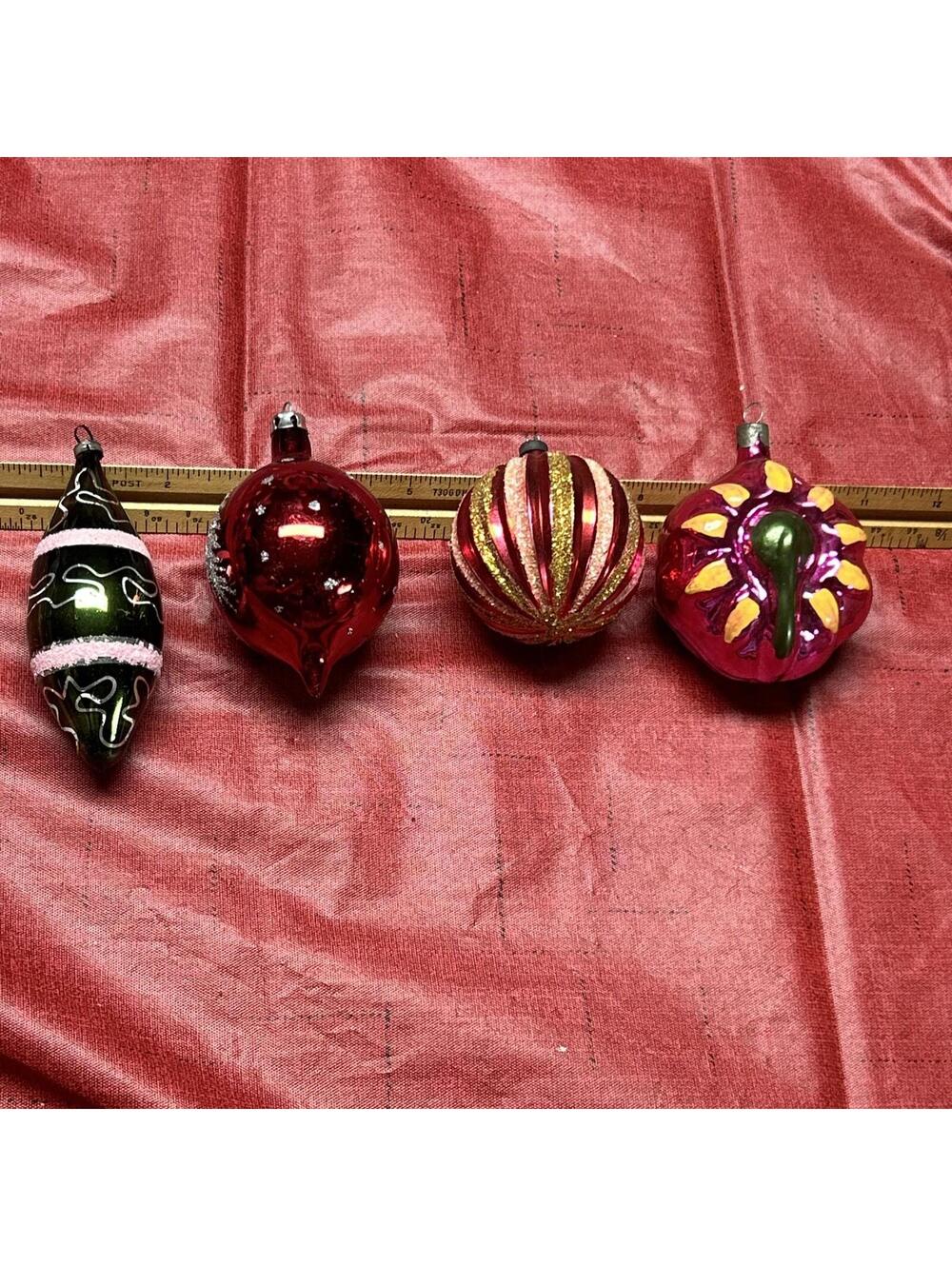 Vintage Hand Painted Vintage Christmas Ornaments